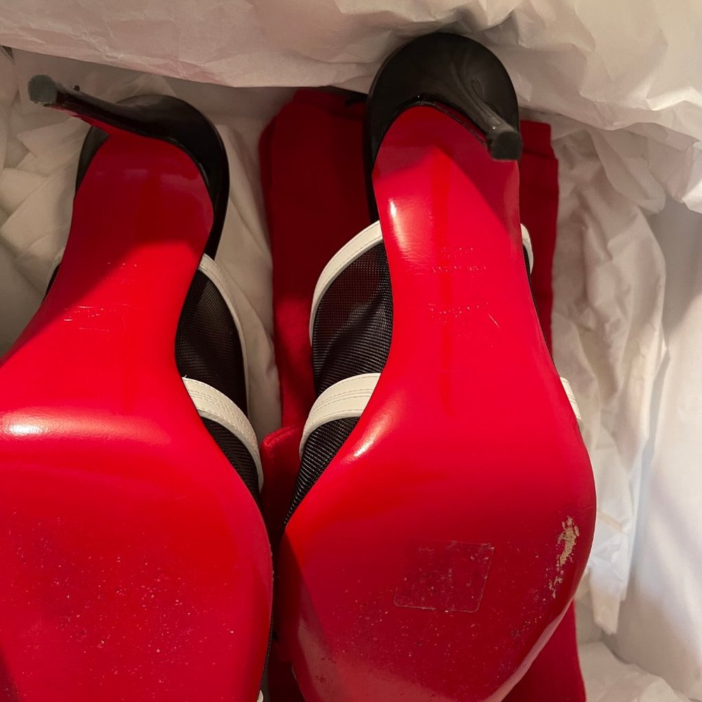 CHRISTIAN LOUBOUTIN MULES WORN ONCE SIZE 39.5 - Picture 5 of 16
